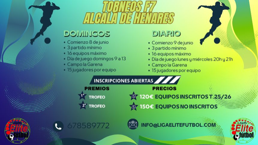TORNEO F7 ALCALÁ DE HENARES. DOMINGOS Y DIARIO